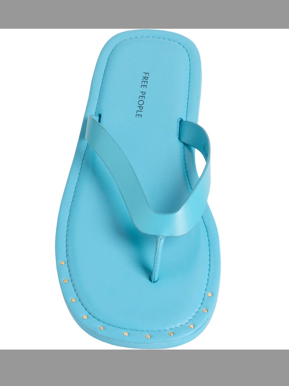 Free People  Sona Thong Sandals - Leather Bright Turquoise  Flip Flop